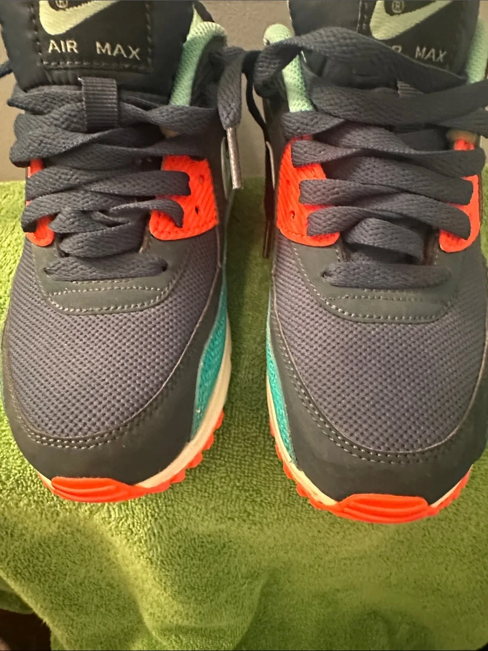 Nike Kids Air Max Navy Teal Coral Active Sneakers